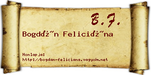 Bogdán Feliciána névjegykártya