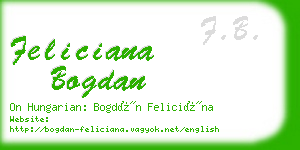 feliciana bogdan business card